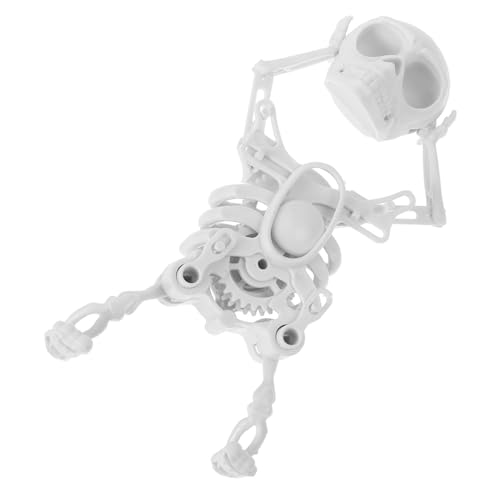UPKOCH Witziges Aufzieh Skelett Weiß Wind Up Tanzendes Halloween Deko Party Spaß von UPKOCH