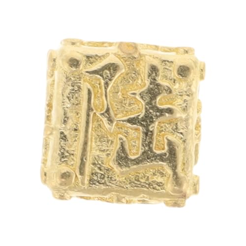 UPKOCH Würfel Mit Chinesischen Schriftzeichen Mini-würfelset Aus Messing Für Partys Mahjong-würfel Metallhandwerkskunst Würfelspiel-Requisite Zur Entspannung Und Zum Spielen von UPKOCH