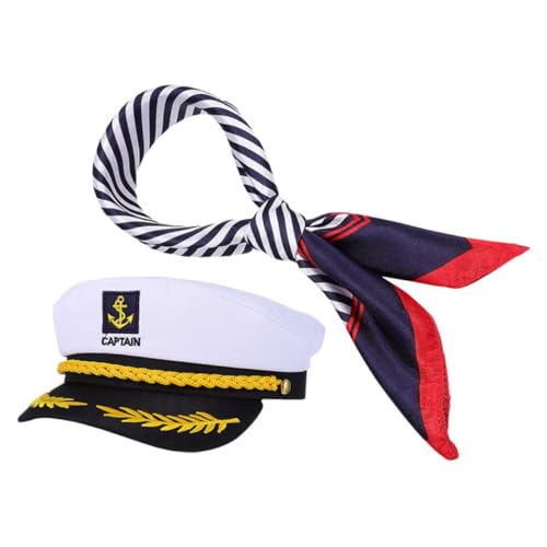 UPKOCH Yacht Captain Hat und Schal Set Klassischer Maritimer Stil Weiches Atmungsaktives Material Vielseitig für Partys und Kostüme Authentisches Outfit für Männer und Frauen UPKOCH Yacht Captain Hat und Schal Set Klassischer Maritimer Stil Weiches Atmungsaktives Material Vielseitig für Partys und Kostüme Authentisches Outfit für Männer und Frauen von UPKOCH