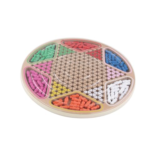 UPKOCH Zweifach Holzspielset Gobang und Chinesisches Dame Pädagogisches Strategiespiel für Ab Jahren Buntes Brettspiel für Familie Lernspielzeug zur Logischen Denkens von UPKOCH