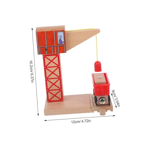 UPKOCH mit Schienenanhänger DIY-Eisenbahn-Requisite Simulation Kran Gleismodell Kranmodell aus Holz dekorativer Zugkran Schienenkran hölzern UPKOCH mit Schienenanhänger DIY-Eisenbahn-Requisite Simulation Kran Gleismodell Kranmodell aus Holz dekorativer Zugkran Schienenkran hölzern von UPKOCH