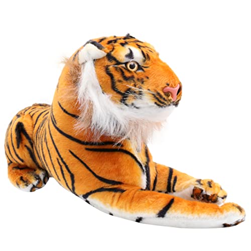 UPKOCH mit Tieren gefüllte Puppen Tiger Tigerpuppe Stoffpuppen Simulation Tiger ausgestopftes Tierspielzeug Orange von UPKOCH
