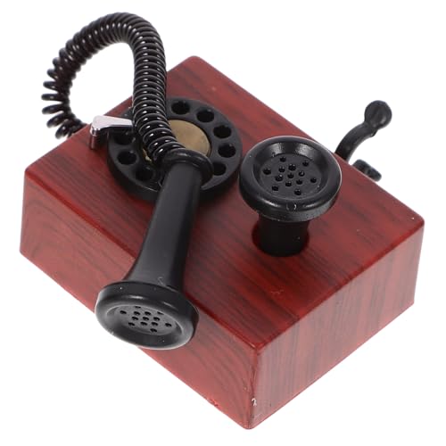 UPKOCH puppenhaus Telefon Mini-Hausverzierung Mikrofonmodell Telefon Figur Puppenhaustelefon Telefonmodelle Retro-Tischtelefon kleines Mini-Telefon Mini-Telefonfigur Plastik Dark Brown UPKOCH puppenhaus Telefon Mini-Hausverzierung Mikrofonmodell Telefon Figur Puppenhaustelefon Telefonmodelle Retro-Tischtelefon kleines Mini-Telefon Mini-Telefonfigur Plastik Dark Brown von UPKOCH