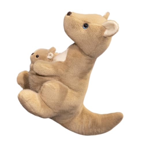 UPKOCH und Sohn Kangaroo - große Kuscheltiere tierisches Kaninchen tierische Plüschpuppen Kleiner Känguru-Plüsch Spielzeugtier Stofftier PP Baumwolle Khaki von UPKOCH