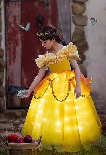 UPORPOR LED Halloween Prinzessin Kostüm Mädchen Karneval Kinder Kleider Weihnachten Verkleidung Karneval Geburtstag Party von UPORPOR