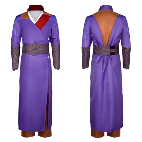 UPUPCOS Game Gale Cosplay-Kostüm, violetter Mantel, braune Hose, Anzug für Erwachsene, Herren, Halloween-Outfits von UPUPCOS