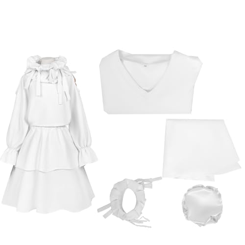 UPUPCOS Sua Cosplay-Kostüm, Alien-Kostüm, weißes Kleid, Blusen, Rock mit Schal, Anzüge, Uniform, Halloween von UPUPCOS