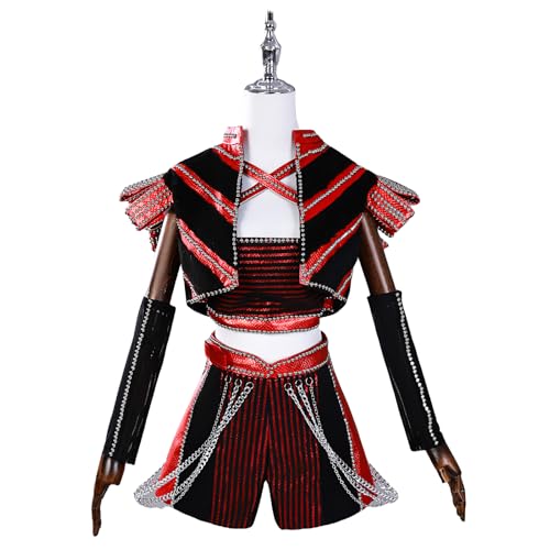 UPUPCOS The Musical Cleaves Cosplay-Kostüm, sechs Musiktheater, rotes Kleid, Anzug, Halloween-Party von UPUPCOS