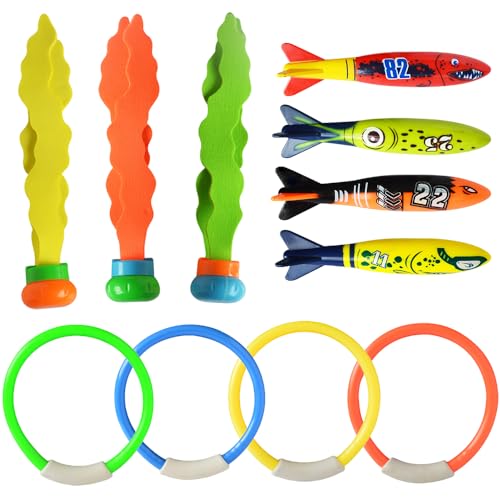 UQTUKO Tauchringe für Kinder, 11 Stück Unterwasser Tauchringe Pool Wasserspielzeug Schnell im Boden Versinkend Tauchspielzeug für Kinder Schwimmbad Spielzeug für Unterwasserspiel und Tauchtraining UQTUKO Tauchringe für Kinder, 11 Stück Unterwasser Tauchringe Pool Wasserspielzeug Schnell im Boden Versinkend Tauchspielzeug für Kinder Schwimmbad Spielzeug für Unterwasserspiel und Tauchtraining von UQTUKO