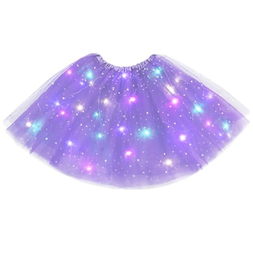 URAQT Tutu Rock LED,Tüllrock Damen LED Tütü Erwachsene,Damen Minirock mit LED,Damen LED Tütü Erwachsene für Fasching Karneval Motto Party Ballett Tanzen Fancy Dress Halloween Kostüm,40CM,Hellviolett URAQT Tutu Rock LED,Tüllrock Damen LED Tütü Erwachsene,Damen Minirock mit LED,Damen LED Tütü Erwachsene für Fasching Karneval Motto Party Ballett Tanzen Fancy Dress Halloween Kostüm,40CM,Hellviolett von URAQT