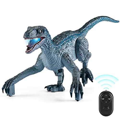URBZUE Ferngesteuerte Dinosaurier Spielzeug für Kinder, RC Dinosaurier Elektrospielzeug mit LED Licht und Klang, Realistischer T-Rex Gehen Brüllen, Dino Spielzeug, Jungen Mädchen URBZUE Ferngesteuerte Dinosaurier Spielzeug für Kinder, RC Dinosaurier Elektrospielzeug mit LED Licht und Klang, Realistischer T-Rex Gehen Brüllen, Dino Spielzeug, Jungen Mädchen von URBZUE