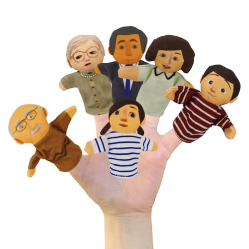 6pcs Familie Menschen Familienmitglieder Finger Puppet Set, Fingerpuppen Finger Plüschtier Plüsch Tier Handpuppen Set Fingerpuppe Requisiten Figuren Neuheiten für Geburtstag Party Mitgebsel 6pcs Familie Menschen Familienmitglieder Finger Puppet Set, Fingerpuppen Finger Plüschtier Plüsch Tier Handpuppen Set Fingerpuppe Requisiten Figuren Neuheiten für Geburtstag Party Mitgebsel von URFDCAD