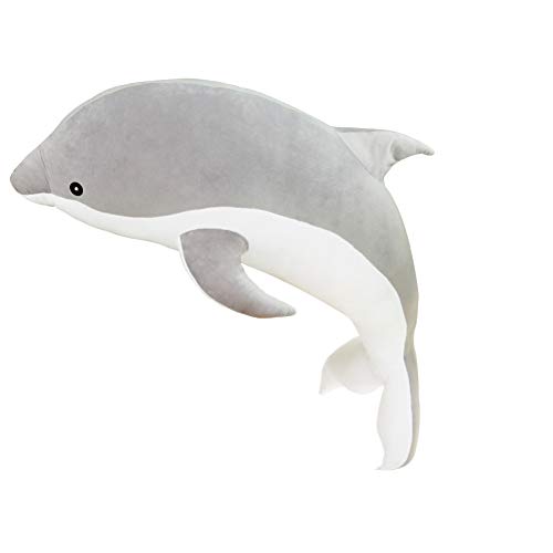 50 cm Delfin-Plüschspielzeug, weiches kuscheliges Plüsch, weiches Spielzeug, Delfine Kissen Puppe Schlafen Langstreifen Kissen Tier Baumwolle Stofftiere für Jungen oder Mädchen Geburtstagsgeschenk von URFEDA