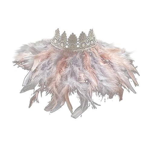 Federkragen, Gothic Feder Cape Stola Schal Schalkragen Halloween Kostüm Damen Federumhang Kostüm Bühne Schalkragen Cape Schal Choker Kragen für Foto Requisite Cosplay Party Kleidung Federkragen, Gothic Feder Cape Stola Schal Schalkragen Halloween Kostüm Damen Federumhang Kostüm Bühne Schalkragen Cape Schal Choker Kragen für Foto Requisite Cosplay Party Kleidung von URFEDA