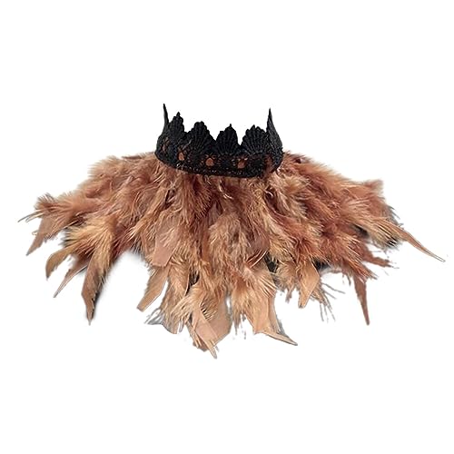Federkragen, Gothic Feder Cape Stola Schal Schalkragen Halloween Kostüm Damen Federumhang Kostüm Bühne Schalkragen Cape Schal Choker Kragen für Foto Requisite Cosplay Party Kleidung Federkragen, Gothic Feder Cape Stola Schal Schalkragen Halloween Kostüm Damen Federumhang Kostüm Bühne Schalkragen Cape Schal Choker Kragen für Foto Requisite Cosplay Party Kleidung von URFEDA