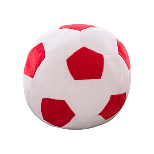 Fußball Plüschtier Plüsch Fußball Spielzeug Stoffball Weiche Fußbälle Sportball für Kinder Indoor | Fußball Plüsch Geformte Flauschigen Fußball gefülltes Plüschtier Fußballgeschenke für Jungen,22CM von URFEDA