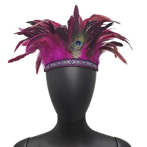 Indianer Kopfschmuck Herren Damen Pfauenfeder Indianer Feder Krone Stirnband Federschmuck Indianer Haarband Haarschmuck Unisex-Erwachsene für Fasching Karnevals kostüme Zubehör Accessoire Indianer Kopfschmuck Herren Damen Pfauenfeder Indianer Feder Krone Stirnband Federschmuck Indianer Haarband Haarschmuck Unisex-Erwachsene für Fasching Karnevals kostüme Zubehör Accessoire von URFEDA