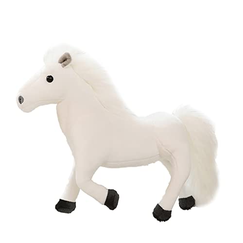 Pferd Plüschtier,Realistische PlüschPferd Wie Echte StoffPferd Kuscheltier Lebensecht Stehend Pferd Stofftier Gefüllte Pferdpuppe Mädchen Babys Flauschiges Stofftier zum Kuscheln Geschenk für Kinder von URFEDA