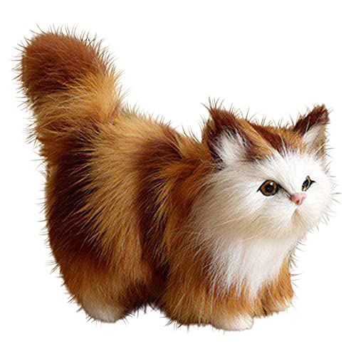 Plüschtier für Katzen, Simulation, Tierspielzeug, niedliches Katzenpuppenmodell, weiches Stofftierkissen, Anime-Puppe, niedliche Katzenpuppe, Ornamente, Plüschkissen, Geschenk für Kinder, Gelb / Rot Plüschtier für Katzen, Simulation, Tierspielzeug, niedliches Katzenpuppenmodell, weiches Stofftierkissen, Anime-Puppe, niedliche Katzenpuppe, Ornamente, Plüschkissen, Geschenk für Kinder, Gelb / Rot von URFEDA