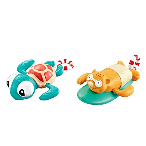 URFEDA Baby Bad Spielzeug Uhrwerk Schildkröte Für Kleinkinder, Aufziehen Wasserspielzeug Schwimmen Schildkröte Sommer Pool Bad Float Spielzeug Badewannen-Spielzeug Bad-Schwimm-Spielzeug für Kinder von URFEDA