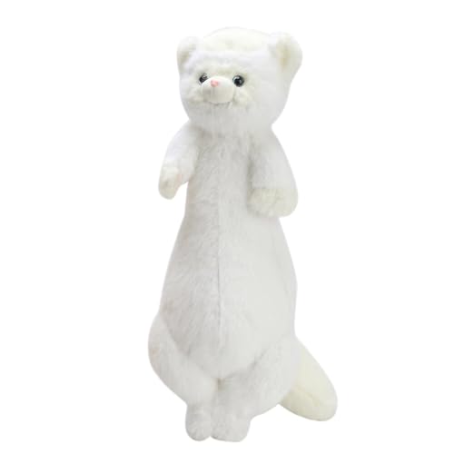 URFEDA Frettchen Plüschtier, Lebensechtes Frettchen Plüschtier niedliches weiches Frettchen Kissen ausgestopfte Tierpuppen Kuscheltie Tier Kissen Spielzeug für Kinder Mädchen Geburtstagsgeschenk von URFEDA