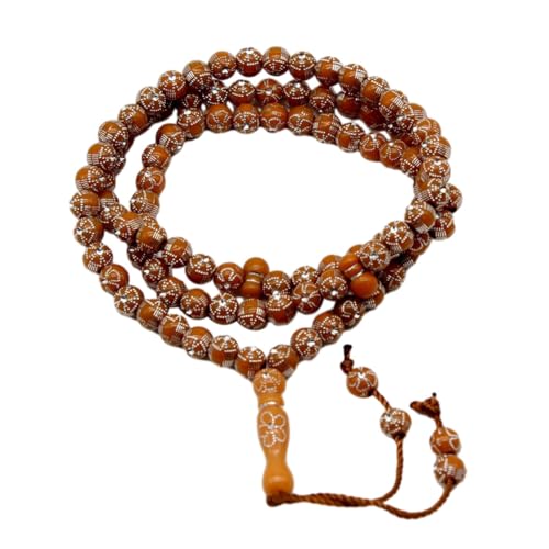 URFEDA Muslim Gebetsperlen, Prayer Beads Eid Mubarak Prayer Beads Armband Muslim Prayer Beads Gebet Perlen Armband für Damen Herren Islamische Gebetsperlen Muslim Rosenkranz Anbetung Zubehör von URFEDA