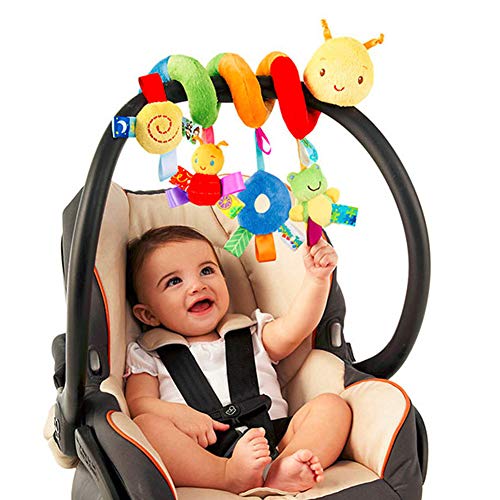URFEDA Spirale zum Aufhängen für Babys, Wickelspielzeug für Kinderwagen, Kinderwagen, Autositz, Krippe, sensorisches Spielzeug für frühkindliche Erziehung, Spielzeug für Babys, Jungen, Mädchen von URFEDA