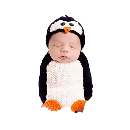 Weihnachten Baby Neugeborene Fotokleidung, Niedlich Baby Stricken Kostüme Fotografie Requisiten, Baby Mädchen Jungen Fotoshooting Accessoires, Baby Foto Requisiten Outfits für 0-6 monate, Pinguin Weihnachten Baby Neugeborene Fotokleidung, Niedlich Baby Stricken Kostüme Fotografie Requisiten, Baby Mädchen Jungen Fotoshooting Accessoires, Baby Foto Requisiten Outfits für 0-6 monate, Pinguin von URFEDA