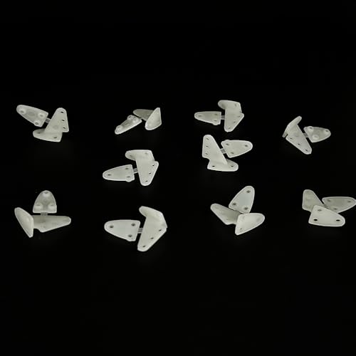 10 Stück RC Flugzeug Kunststoff Lock On Control Horn Micro Control Horn für RC Flugzeug Hubschrauber DIY Modell Flugzeugteile (13,5 x 16 mm Weiß) von URIMPAVIDO