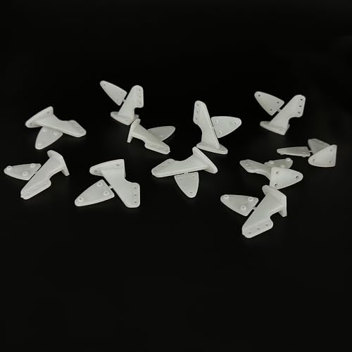 10 Stück RC Flugzeug Kunststoff Lock On Control Horn Micro Control Horn für RC Flugzeug Hubschrauber DIY Modell Flugzeugteile (20 x 28,5 mm weiß) von URIMPAVIDO