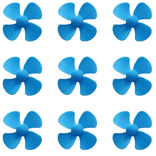 30 Stück Motorpropeller 2 mm Schaft Propeller mit 4 Flügeln 50 mm Lüfterform Propeller für Motor RC Boot Schiff RC Flugzeug DIY Modell Spielzeug Teil (Blau) von URIMPAVIDO