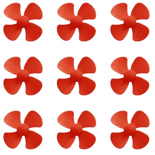 30 Stück Motorpropeller 2 mm Schaft Propeller mit 4 Flügeln 50 mm Lüfterform Propeller für Motor RC Boot Schiff RC Flugzeug DIY Modell Spielzeug Teil (rot) von URIMPAVIDO