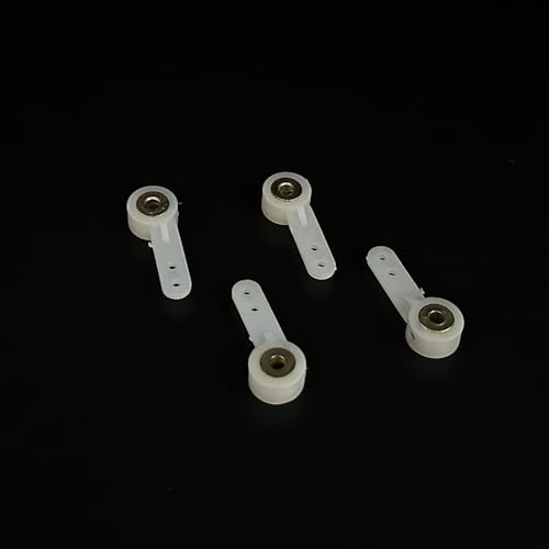 Lenkarm für ferngesteuertes Flugzeug, Fahrwerk, Vorderrad, Lenkarm, Nylon, Servo-Federarm für ferngesteuertes Flugzeug, Hubschrauber, Flugzeug, DIY-Modell-Teile (3,1 mm Loch), 4 Stück von URIMPAVIDO