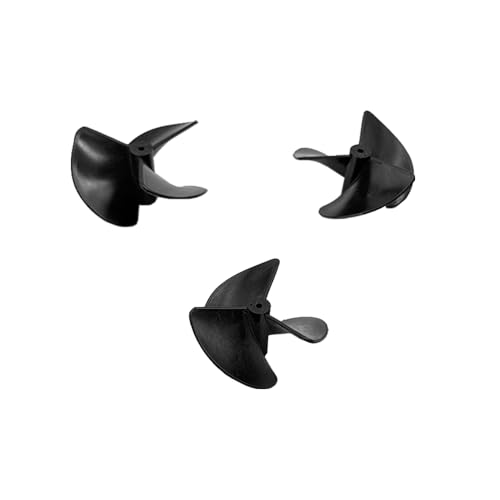 RC Bootspropeller mit 3 Flügeln, Nylon, positiv und umgekehrt, Propeller für RC-Boot, Schiff, DIY-Modell, Spielzeugteile (2 x 36 mm, schwarz), 10 Stück von URIMPAVIDO