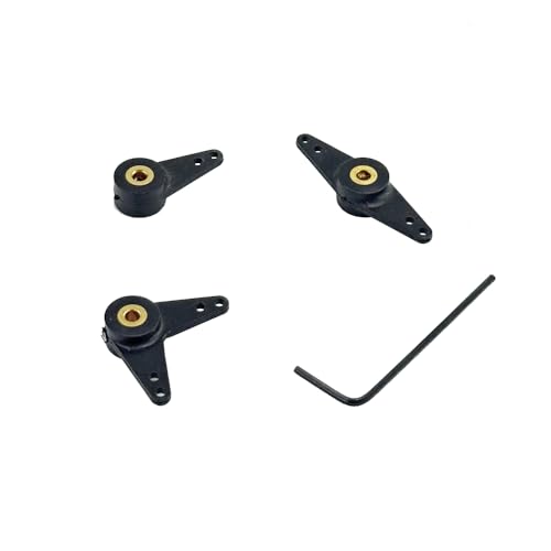 Ruderarm-Adapter, 3 Stück, 3 mm, Schaftloch, Ruderarm-Adapter, Nylon, Ruder, Lenkarm für ferngesteuertes Boot, Schiff, DIY-Modellschiff, Zubehör (Stil 1) von URIMPAVIDO