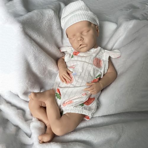 Reborn-Babypuppe aus Silikon, 17 Zoll, Ganzkörper, weiches Silikon, Neugeborenes, realistisches Mädchen, handgefertigt, lebensechte Puppe für Mädchen ab 3 Jahren, Jungen und Künstler (unpainted,#1) Reborn-Babypuppe aus Silikon, 17 Zoll, Ganzkörper, weiches Silikon, Neugeborenes, realistisches Mädchen, handgefertigt, lebensechte Puppe für Mädchen ab 3 Jahren, Jungen und Künstler (unpainted,#1) von URMLHNRZ