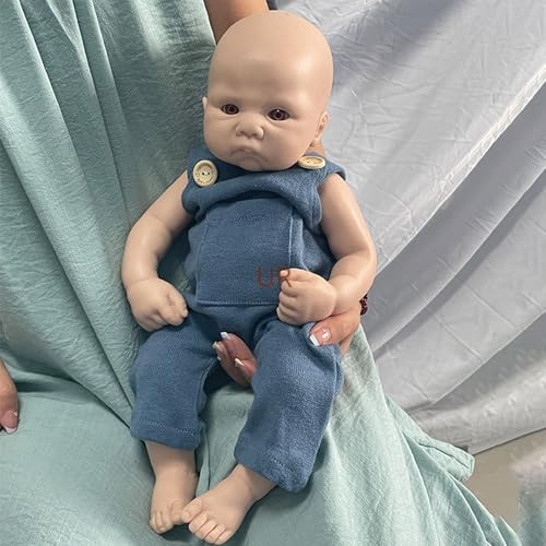 Reborn-Babypuppe aus Silikon, Ganzkörper-Silikon, 16 Zoll, realistische Neugeborenen-Babypuppen, weicher künstlicher Babyjunge, bewegliche Puppe mit offenen Augen für Kinder ab 3 Jahren (unpainted,#1) Reborn-Babypuppe aus Silikon, Ganzkörper-Silikon, 16 Zoll, realistische Neugeborenen-Babypuppen, weicher künstlicher Babyjunge, bewegliche Puppe mit offenen Augen für Kinder ab 3 Jahren (unpainted,#1) von URMLHNRZ