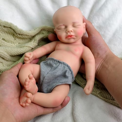 URMLHNRZ 13" Reborn Babypuppe Junge aus Vollsilikon – Realistisches Neugeborenes, handgefertigte lebensechte Babypuppe aus Silikon, waschbar, Kinder URMLHNRZ 13" Reborn Babypuppe Junge aus Vollsilikon – Realistisches Neugeborenes, handgefertigte lebensechte Babypuppe aus Silikon, waschbar, Kinder von URMLHNRZ