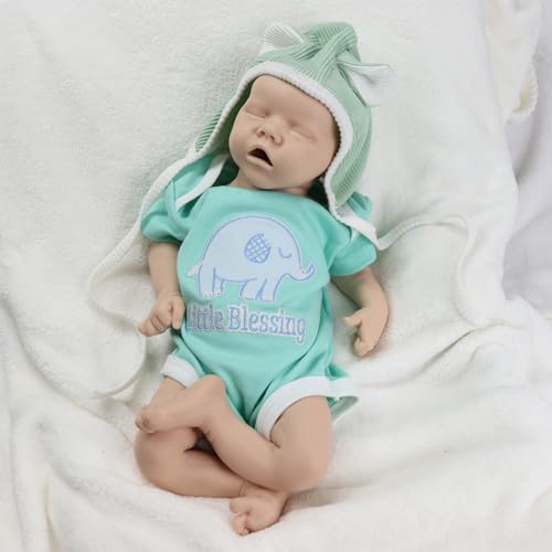 URMLHNRZ 18 Zoll realistisches Reborn-Baby-Mädchen, Ganzkörper-Silikon, unbemalt, schlafendes Neugeborenen-Puppe, Frühchen, Säugling für Künstler, Sammler und Kinder ab 3 Jahren URMLHNRZ 18 Zoll realistisches Reborn-Baby-Mädchen, Ganzkörper-Silikon, unbemalt, schlafendes Neugeborenen-Puppe, Frühchen, Säugling für Künstler, Sammler und Kinder ab 3 Jahren von URMLHNRZ