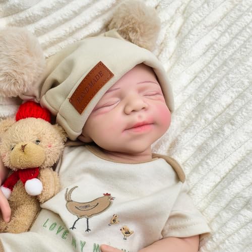 URMLHNRZ 45,7 cm realistischer Reborn-Babyjunge aus Silikon – Ganzkörper-Platinsilikon, lebensechtes schlafendes Neugeborenes, handgefertigt mit Künstlerdetails, perfektes emotionales Begleitgeschenk URMLHNRZ 45,7 cm realistischer Reborn-Babyjunge aus Silikon – Ganzkörper-Platinsilikon, lebensechtes schlafendes Neugeborenes, handgefertigt mit Künstlerdetails, perfektes emotionales Begleitgeschenk von URMLHNRZ