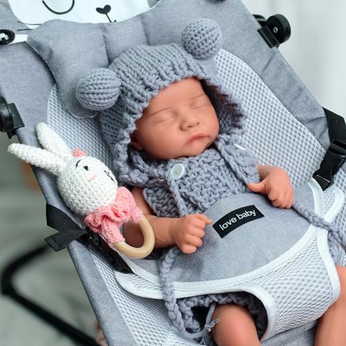 URMLHNRZ Ganzkörper-Babypuppe Junge aus schlafendem Platin-Silikon, 45,7 cm, realistische Wiedergeborene Neugeborenenpuppe für Kinder, lebensechtes, echtes Babygefühl URMLHNRZ Ganzkörper-Babypuppe Junge aus schlafendem Platin-Silikon, 45,7 cm, realistische Wiedergeborene Neugeborenenpuppe für Kinder, lebensechtes, echtes Babygefühl von URMLHNRZ