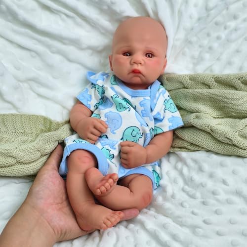 URMLHNRZ Lebensechter 16" Reborn Baby Boy aus Vollsilikon – realistische, gewichtete Puppe, Keine Vinylpuppe mit Zubehör zum Verschenken, Sammeln und Spielen URMLHNRZ Lebensechter 16" Reborn Baby Boy aus Vollsilikon – realistische, gewichtete Puppe, Keine Vinylpuppe mit Zubehör zum Verschenken, Sammeln und Spielen von URMLHNRZ