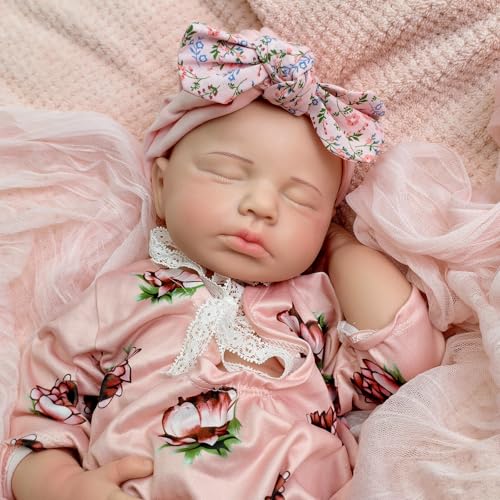 URMLHNRZ Vollsilikon-Reborn Baby 20 Zoll – Realistisch Schlafende Silikon Puppe, Lebensecht & Anatomisch Korrekt, Geschenk für Kinder und Sammler URMLHNRZ Vollsilikon-Reborn Baby 20 Zoll – Realistisch Schlafende Silikon Puppe, Lebensecht & Anatomisch Korrekt, Geschenk für Kinder und Sammler von URMLHNRZ