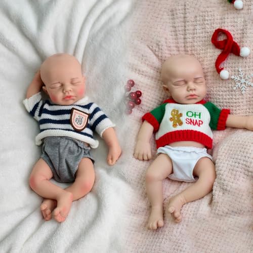 URMLHNRZ Vollsilikon-Reborn Zwillinge schlafend 12 Zoll – lebensechte Reborn Baby silikon Puppe – handgefertigt & anatomisch korrekt URMLHNRZ Vollsilikon-Reborn Zwillinge schlafend 12 Zoll – lebensechte Reborn Baby silikon Puppe – handgefertigt & anatomisch korrekt von URMLHNRZ
