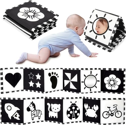 URMYWO Black & White Babybuch Kontrastbuch Baby-Bilderbuch-Stoffbücher- Kontrast Baby Spielzeug 0 3 6 9 12 Monate, Schwarz Weiss kontrastkarten Baby, Neugeboren Babygeschenk URMYWO Black & White Babybuch Kontrastbuch Baby-Bilderbuch-Stoffbücher- Kontrast Baby Spielzeug 0 3 6 9 12 Monate, Schwarz Weiss kontrastkarten Baby, Neugeboren Babygeschenk von URMYWO