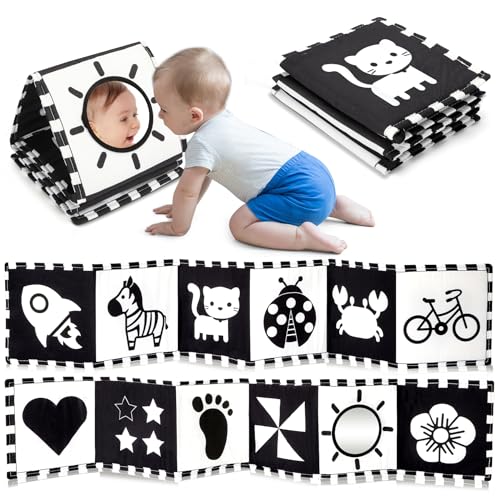 URMYWO Black & White Stoff-Buch, Stoffbuch Baby, Kontrastbuch Schwarz Weiß Buch, Kontrast Spielzeug Baby Grafiken Stoffbücher für Babys Kleinkinder ab 0+ Monaten Frühe Lernspielzeug URMYWO Black & White Stoff-Buch, Stoffbuch Baby, Kontrastbuch Schwarz Weiß Buch, Kontrast Spielzeug Baby Grafiken Stoffbücher für Babys Kleinkinder ab 0+ Monaten Frühe Lernspielzeug von URMYWO