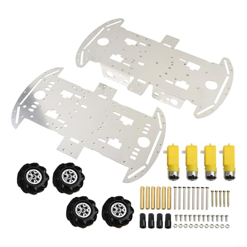 URPIZY DIY Auto Bausatz Mit Metallchassis Und TT-Motor Für Smart Robot 4WD Auto, Omnidirektionale Bewegung, Integrationsbereit Für Raspberry PI Oder Für ARDUINO, DIY Smart Robot Kit URPIZY DIY Auto Bausatz Mit Metallchassis Und TT-Motor Für Smart Robot 4WD Auto, Omnidirektionale Bewegung, Integrationsbereit Für Raspberry PI Oder Für ARDUINO, DIY Smart Robot Kit von URPIZY