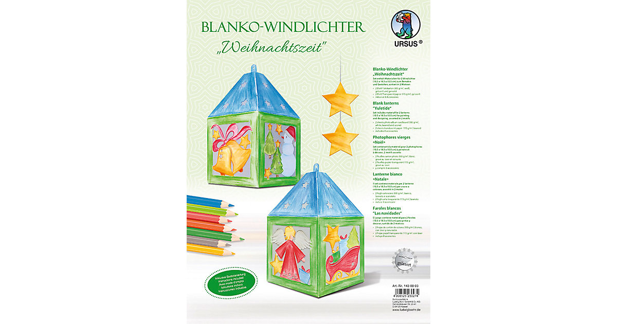 "Blanko-Windlichter ""Weihnachtszeit""" "Blanko-Windlichter ""Weihnachtszeit""" von URSUS