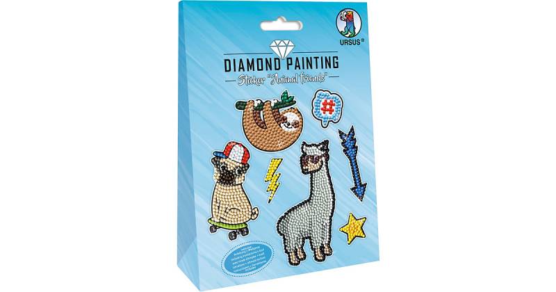 "Diamond Painting Sticker ""Animal Friends"" Mot:05" beige-kombi von URSUS