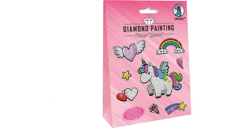 "Diamond Painting Sticker ""Unicorn"" Mot:01" pink-kombi von URSUS